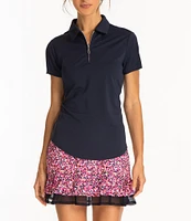 Sport Haley Short Sleeve Quarter Zip Collared Polo