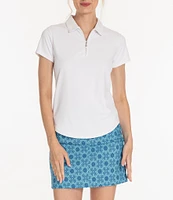 Sport Haley Short Sleeve Quarter Zip Collared Polo