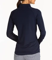 Sport Haley Sunscape UPF Long Sleeve Quarter Zip Mockneck Top