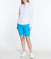 Sport Haley Sunscape UPF Long Sleeve Quarter Zip Mockneck Top