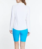 Sport Haley Sunscape UPF Long Sleeve Quarter Zip Mockneck Top