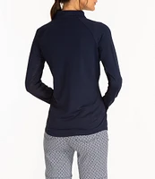 Sport Haley Sunscape UPF Long Sleeve Quarter Zip Mockneck Top