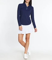Sport Haley Sunscape UPF Long Sleeve Quarter Zip Mockneck Top