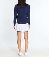 Sport Haley Sunscape UPF Long Sleeve Quarter Zip Mockneck Top