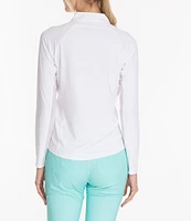 Sport Haley Sunscape UPF Long Sleeve Quarter Zip Mockneck Top
