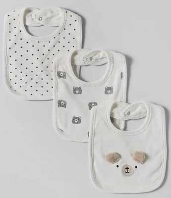 Starting Out Baby Boys Bear 3-Pack Bibs