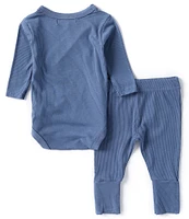 Starting Out Baby Boys Newborn-9 Months Kimono Knit Long Sleeve 3-Piece Rib Take Me Home Set