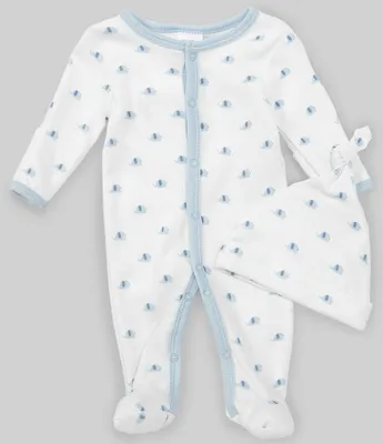 Starting Out Baby Boys Preemie-9 Months Long-Sleeve Elephant Footed Coverall & Knotted Hat Set