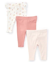 Starting Out Baby Girls Newborn-9 Months Ballet Stripe Print Pant 3-Pack Set