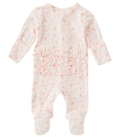 Starting Out Baby Girls Newborn-9 Months Round Neck long Sleeve Ballet Print Coverall