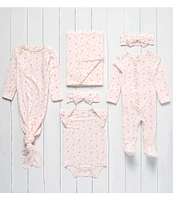 Starting Out Baby Girls Newborn-9 Months Round Neck long Sleeve Ballet Print Coverall