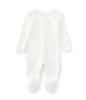 Starting Out Baby Girls Newborn-9 Months Round Neck Long Sleeve Embroidered Ballet Coverall