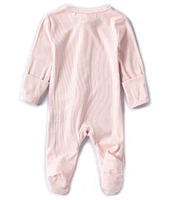 Starting Out Baby Girls Newborn-9 Months Round Neck Long Sleeve Rip Knit Zip Footed Coverall