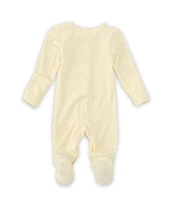 Starting Out Baby Preemie-9 Months Stripe Long Sleeve Ruffle Footed Coverall & Matching Knotted Hat Set