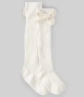 Starting Out Baby Girls Velvet Bow Knee High Socks