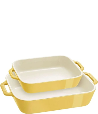 Staub Stoneware 2-Piece Rectangular Baking Dish Set