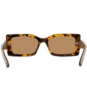 Stella McCartney Women's 40065 54mm Havana Rectangle Sunglasses