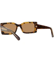 Stella McCartney Women's 40065 54mm Havana Rectangle Sunglasses