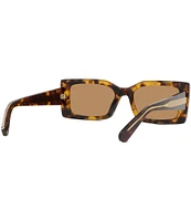 Stella McCartney Women's 40065 54mm Havana Rectangle Sunglasses