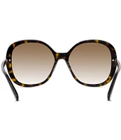 Stella McCartney Women's S-Wave 58mm Havana Round Sunglasses