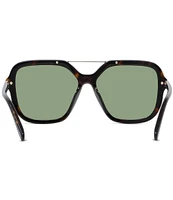 Stella McCartney Women's S-Wave 58mm Havana Square Sunglasses