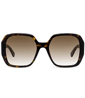 Stella McCartney Women's S-Wave 59mm Havana Rectangle Sunglasses