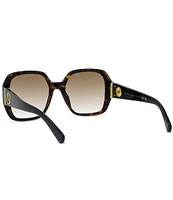 Stella McCartney Women's S-Wave 59mm Havana Rectangle Sunglasses