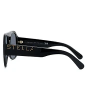 Stella McCartney Women's SC40054 56mm Pilot Black Sunglasses