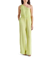 Steve Madden Adele One Shoulder Sleeveless Jumpsuit