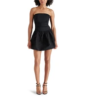 Steve Madden Amari Strapless Jersey Bodice Taffeta Bubble Hem Mini Dress