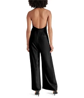 Steve Madden Apolline Crepe V-Neck Long Sleeve Pleated Jumpsuit