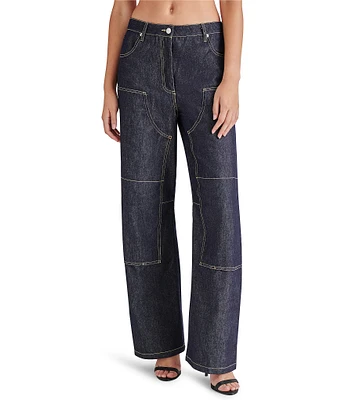 Steve Madden Ashyla Denim Carpenter Wide Leg Pants