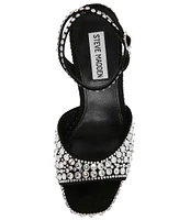 Steve Madden Assured-R Rhinestone Ankle Strap Platform Sandals