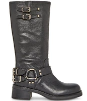 Steve Madden Astor Leather Moto Engineer Boots