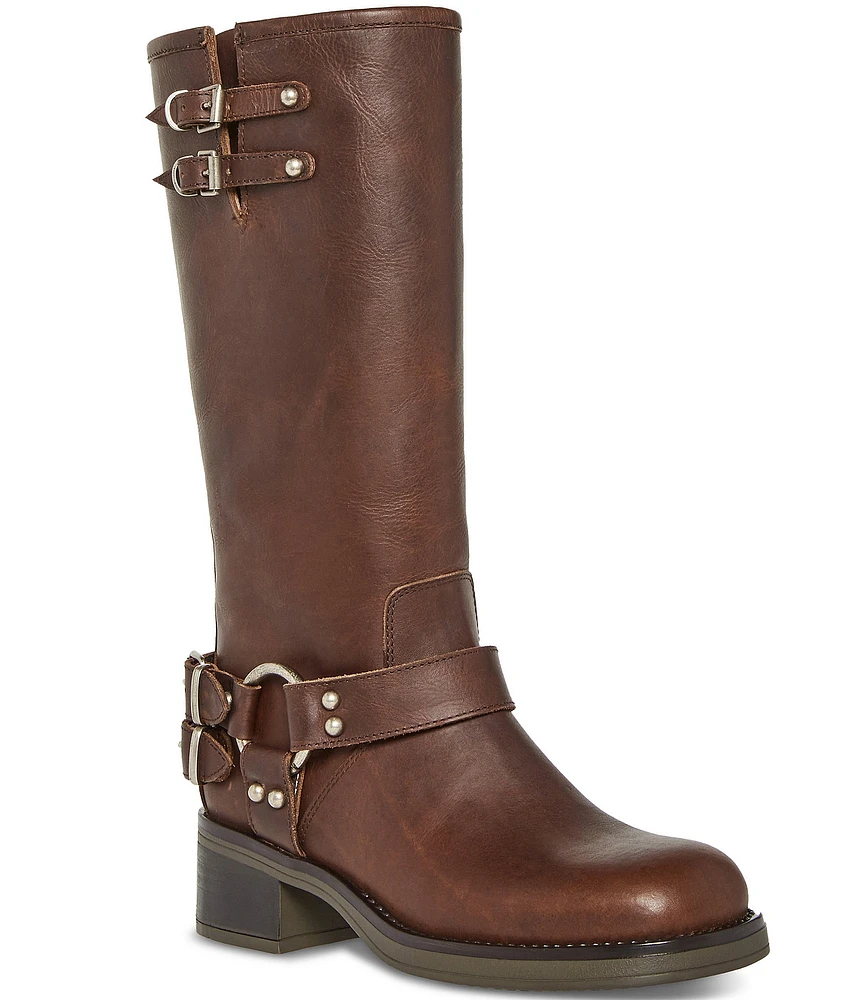 Steve Madden Astor Leather Moto Engineer Boots