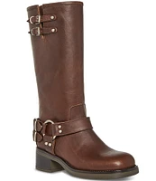 Steve Madden Astor Leather Moto Engineer Boots