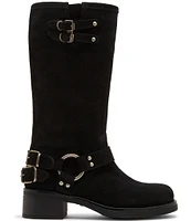 Steve Madden Astor Suede Moto Engineer Boots