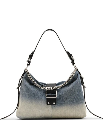 Steve Madden Balyssa Chain Charm Buckled Slouchy Hobo Bag