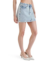 Steve Madden Beck Crystal Denim Mini Skirt