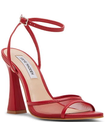 Steve Madden Beki-M Mesh Sculptural Heel Dress Sandals