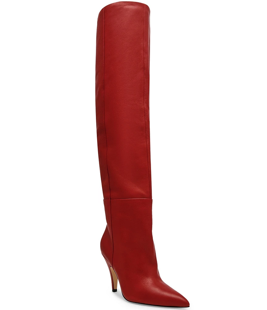 Steve Madden Bellamie Leather Slouchy Over The Knee Boots