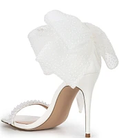 Steve Madden Benni Pearl Embellished Bow Back Dress Sandals