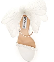 Steve Madden Benni Pearl Embellished Bow Back Dress Sandals