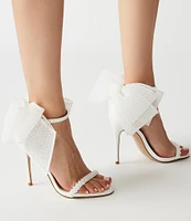 Steve Madden Benni Pearl Embellished Bow Back Dress Sandals