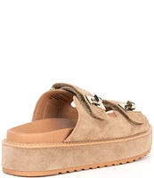 Steve Madden Bigschmona Suede Platform Slide Sandals