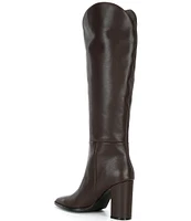 Steve Madden Bixby Leather Western Inspired Block Heel Tall Boots