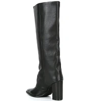 Steve Madden Brailey Leather Foldover Buckle Strap Tall Boots