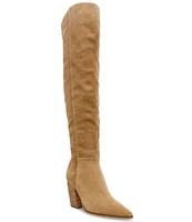 Steve Madden Bramble Suede Over-the-Knee Point Toe Boots