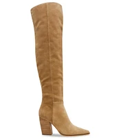 Steve Madden Bramble Suede Over-the-Knee Point Toe Boots