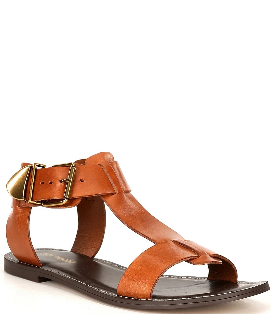 Steve Madden Brazinn Leather Flat Sandals